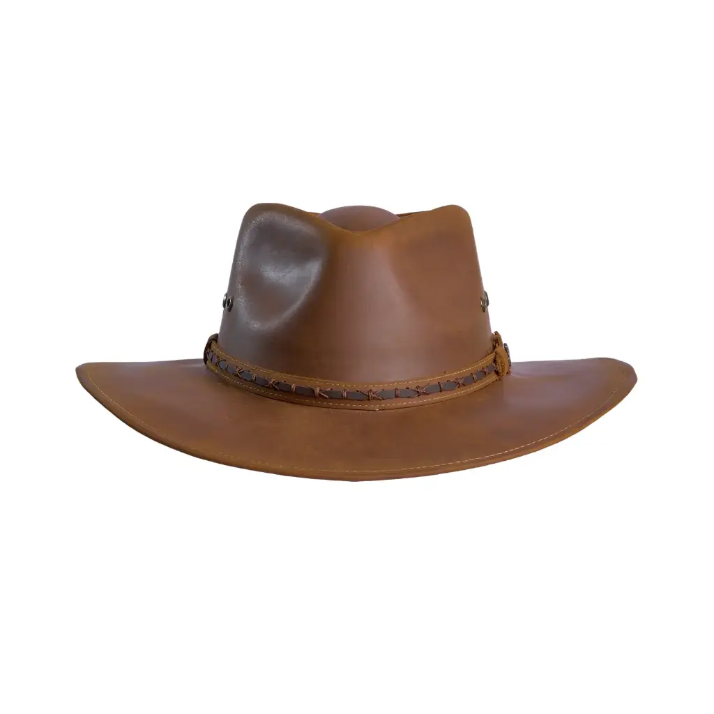 SOMBRERO DE CUERO AUSTRALIAN (S, CAMEL)