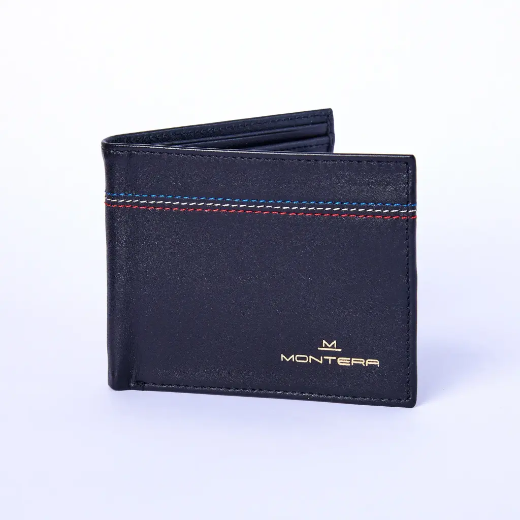 BILLETERA DE CUERO C/M VARÓN (BLACK)