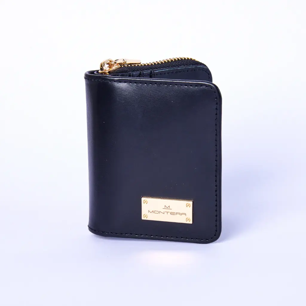 BILLETERA DE CUERO C/P DAMA (BLACK)